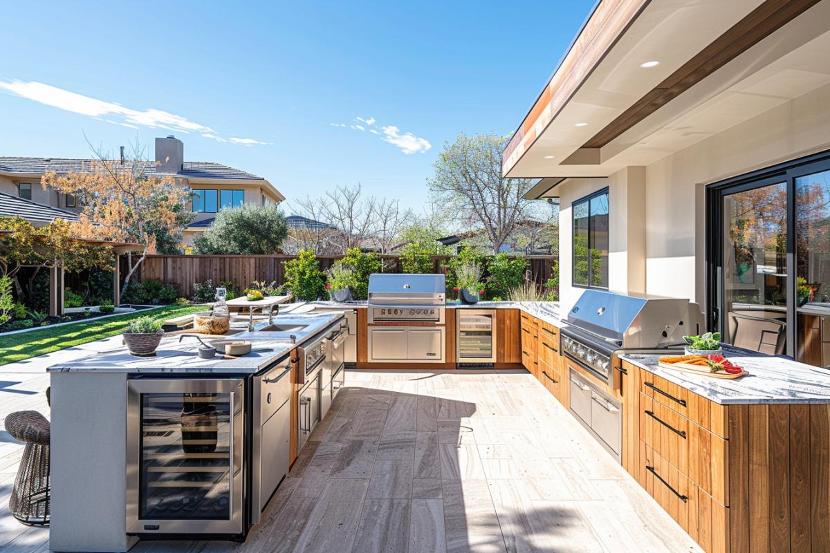 9 idées pour aménager une cuisine d'été sous pergola - Conseils et photos